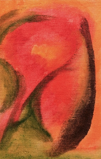 Fior di Alba, 20.5 x 18  cm, Oil, tempera, natural glue, pigments, on antique hemp, 2025